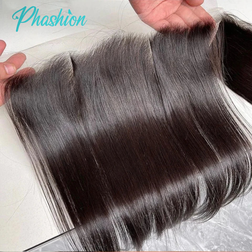 Phashion 13x4 Lace Frontal & 4x4/5x5 Closure Human Hair – Pre-Plucked Swiss Transparent Lace Remy Hair Wig Extensions