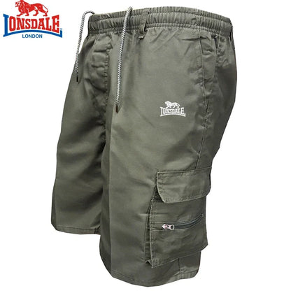 LONSDALE Men's 2024 Outdoor Sports Pants – Embroidered Multi-Pocket Zipper Trousers for Spring & Summer, Running, Hiking & Casual Wear