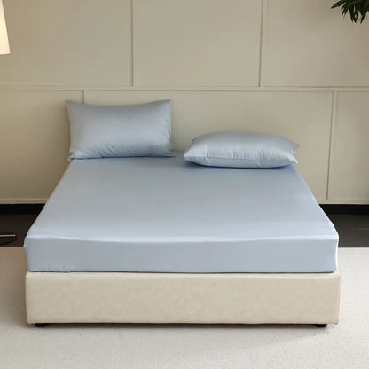 Luxury Mulberry Silk Fitted Sheet – Soft Elastic Mattress Cover for Single, Double, Queen & King Beds