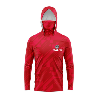 MALFC Men's Hooded Fishing Shirt – Long Sleeve UV Protection Performance Fishing Apparel for Outdoor Adventures