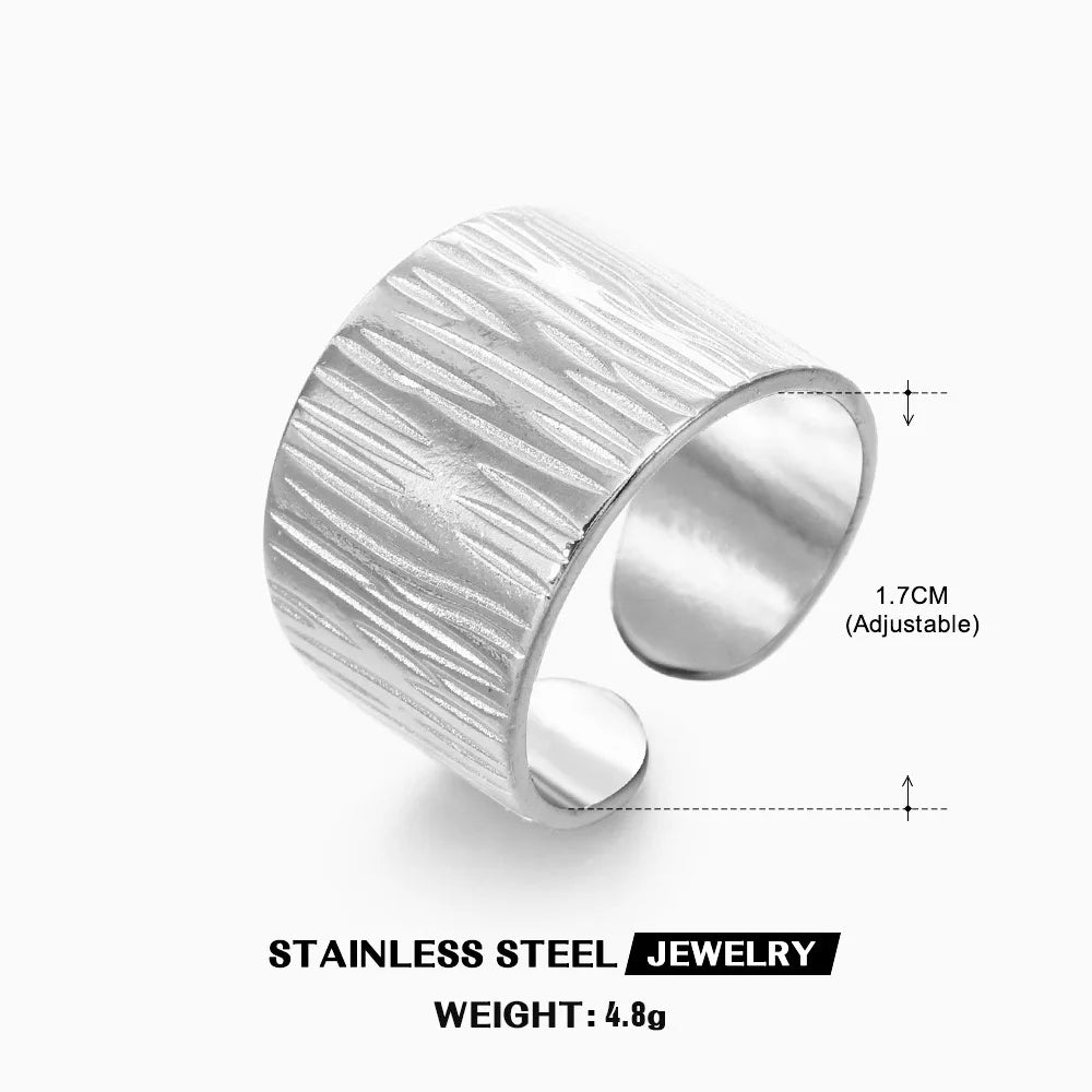 Gold Stainless Steel Heart Ring – Waterproof Hollow Heart Finger Ring for Women | Minimalist Fashion Jewelry Gift