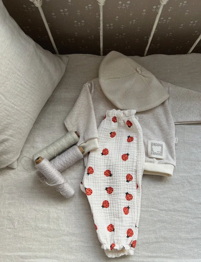 Pantalones de Bebé de Algodón Orgánico – Pantalones Suaves de Muselina Estampados para Recién Nacidos y Niños Pequeños, Parte de Abajo Informal y Adorable para Usar en Primavera, Verano, Otoño e Invierno