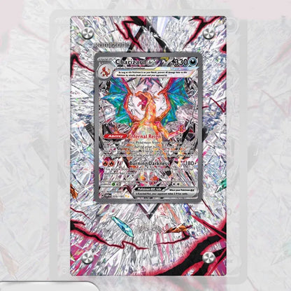 Ladrillo Expositor de Cartas de Arte Extendido Pokémon – Soporte de Exhibición de Ilustraciones de Cartas Coleccionables de la Colección Charizard para Coleccionistas y Regalos de Cumpleaños (Carta No Incluida)
