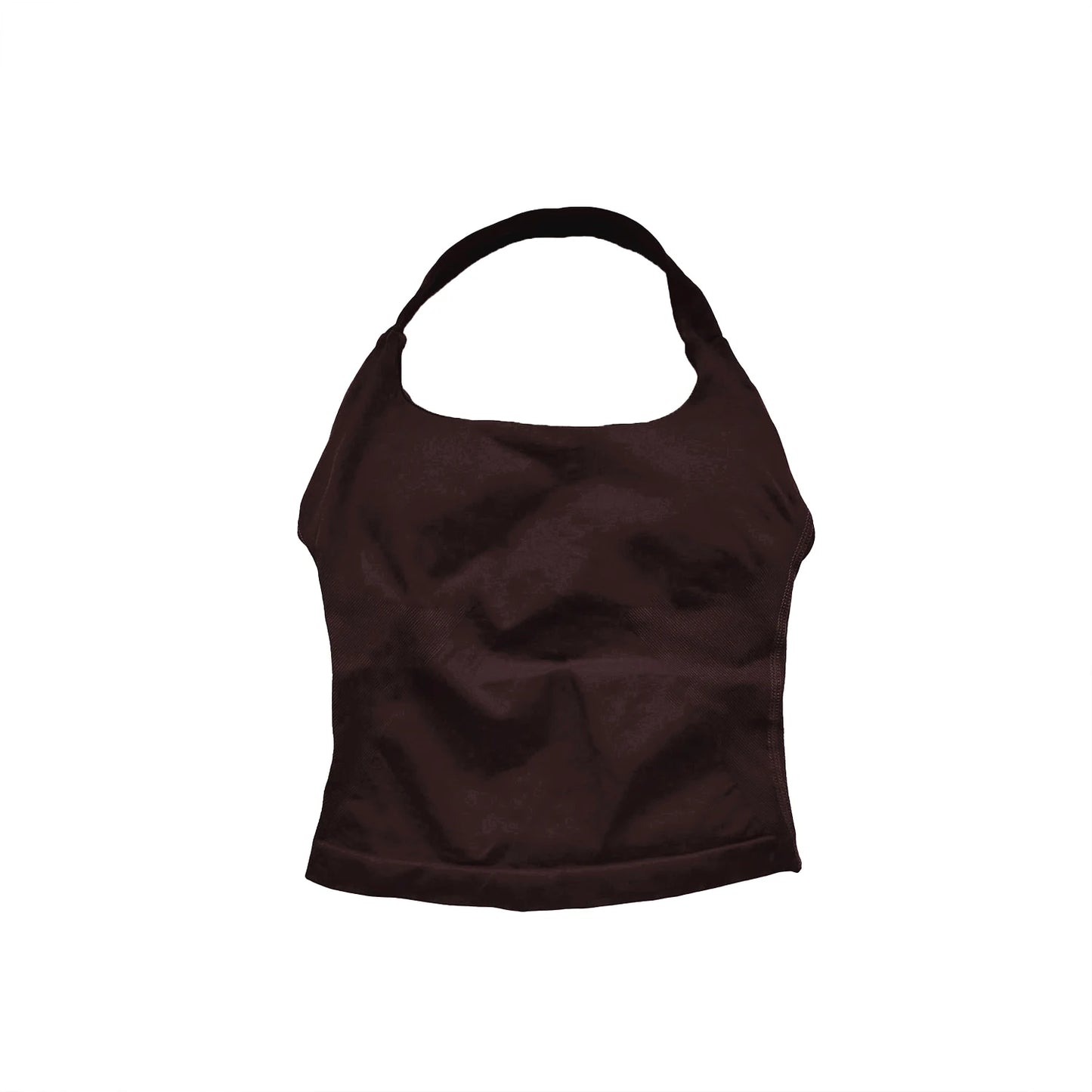 Top Deportivo Largo con Tiras para Mujer NCLAGEN – Top Halter Acolchado para Gimnasio, Yoga, Pilates, Correr y Entrenamientos de Fitness
