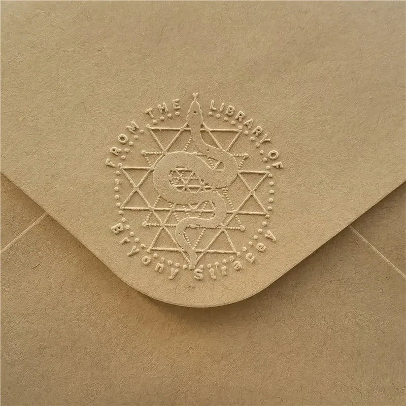 Custom Initials Embosser Stamp – Personalized Book & Wedding Embossing Seal for Address, Library & Gift Branding | Custom Paper Decor Accessory