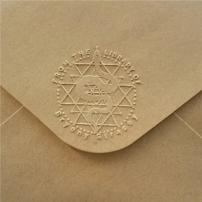 Custom Initials Embosser Stamp – Personalized Book & Wedding Embossing Seal for Address, Library & Gift Branding | Custom Paper Decor Accessory