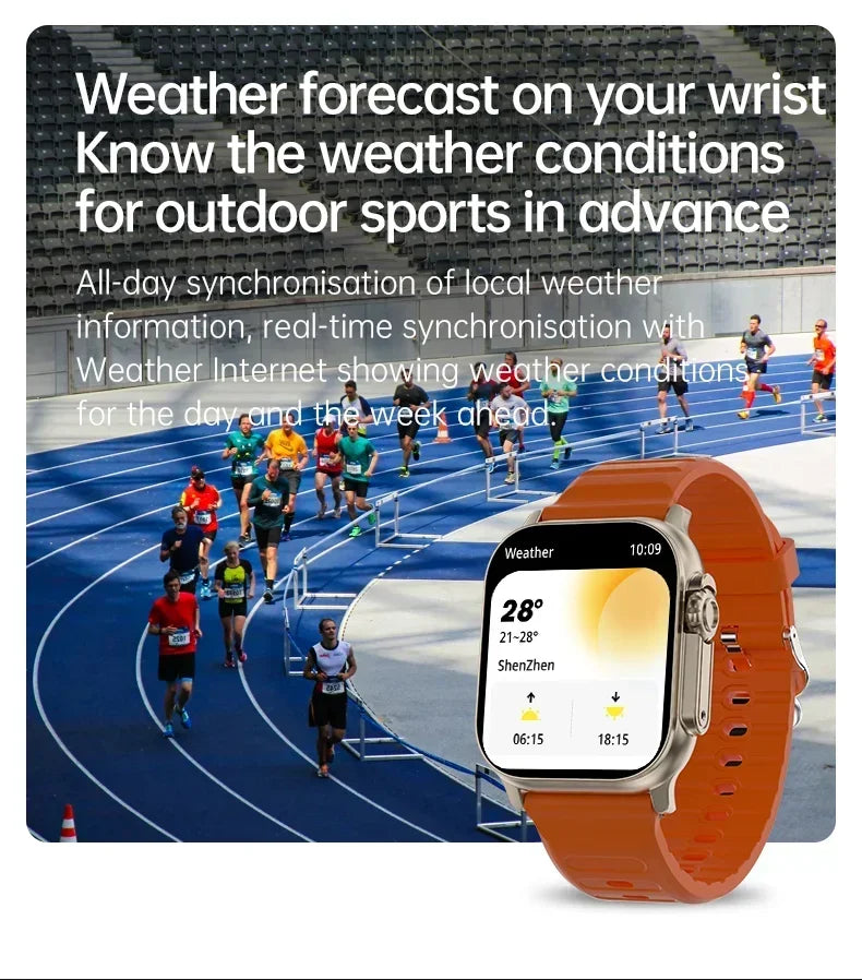 Smartwatch Men 49mm Series 8 Ultra 2.3" AMOLED NFC GPS Waterproof (2025)