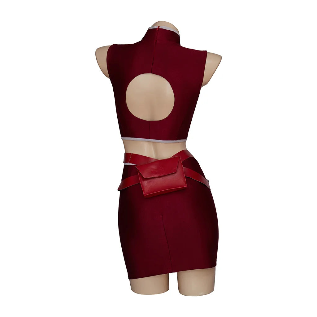 Ahsoka Red Cosplay Costume with Hat for Adult Women, Plus Size