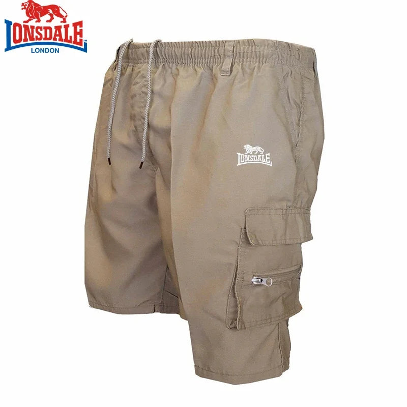 LONSDALE Men's 2024 Outdoor Sports Pants – Embroidered Multi-Pocket Zipper Trousers for Spring & Summer, Running, Hiking & Casual Wear