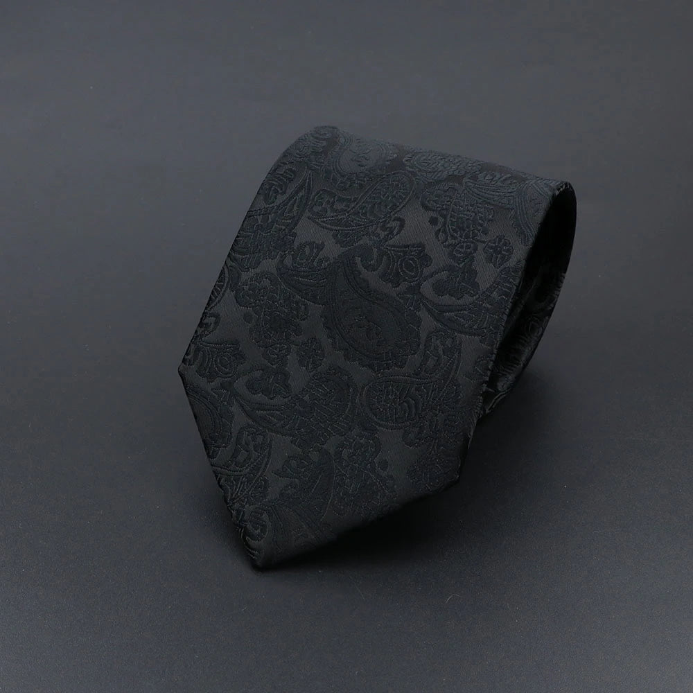 Corbata de hombre de fantasía con perro de dibujos animados, Paisley, rayas y lunares para negocios y bodas
