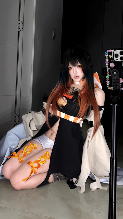 Comic & Anime Ghost Amor Amor Cosplay Costume | Game & Anime Exhibition Outfit | Comic Con Cosplay Suit