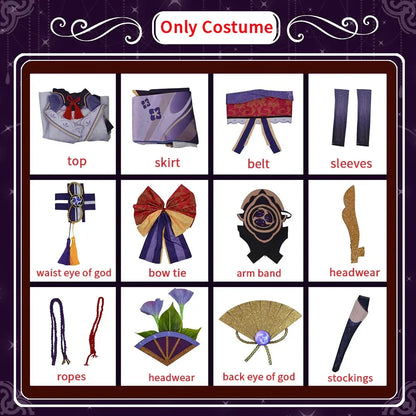 Game Impact Cosplay Wig & Costume Set – Full Carnival Anime Roleplay Outfit for Halloween, Convention & Party Wear