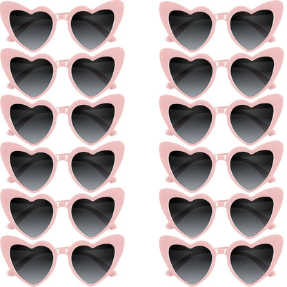 12–120PCS Personalized Heart Sunglasses with Pen – Wedding & Bachelorette Party Favors, Bridal Party Photo Props & Gifts
