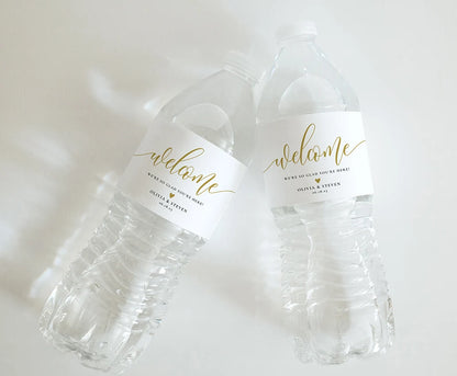 Personalized Wedding Water Bottle Labels – Custom Thank You Stickers for Bridal Shower, Birthday Party & Wedding Welcome Gifts | Event Decor