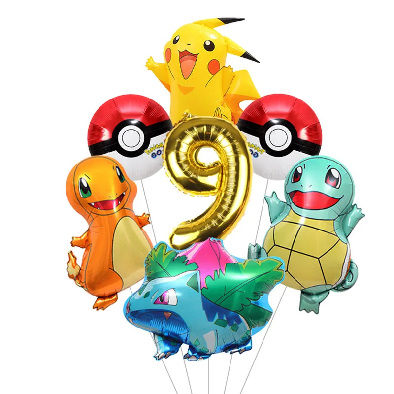 Cartoon Pikachu Shaped Foil Balloons – Aluminum Film Balloons for Indoor & Outdoor Party Decorations