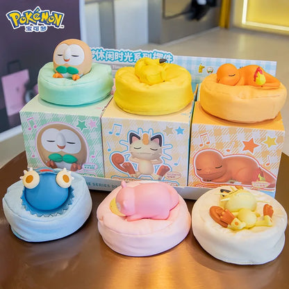 6 Styles Pokémon Pikachu Meowth Rowlet Charmander Gonbe Sleep Starry Dream Series Action Figure – Cartoon Toy Gift Model