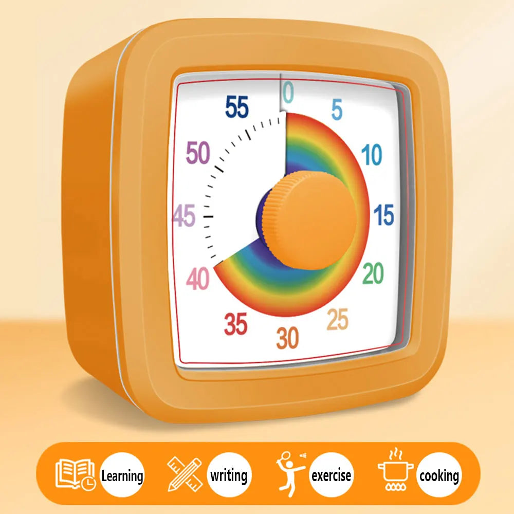 Temporizador visual de 60 minutos para niños - Temporizador de cuenta atrás para tareas, aprendizaje, estudio y gestión del tiempo