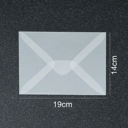 Lot de 50 enveloppes vierges translucides pour invitations, cartes postales, cartes de mariage, courriers professionnels et cartes cadeaux