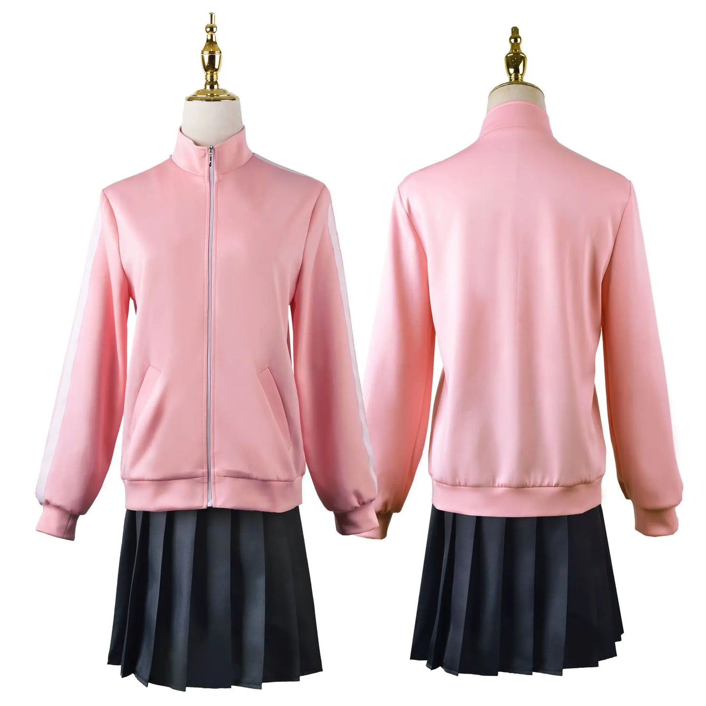 Bocchi the Rock! Cosplay Costume – Hitori Gotou / Ryou Yamada / Nijika Ijichi Pink School Uniform Set (Women’s Halloween Outfit)