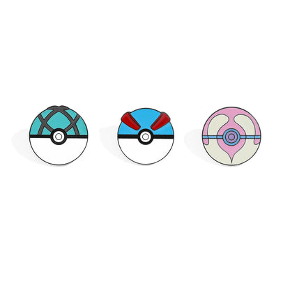 14PCS Pokémon Poké Ball Enamel Brooch Set – Minimalist Cartoon Metal Pins for Backpack & Clothing Accessories