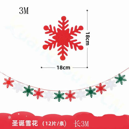 Felt Merry Christmas Banner – Santa Claus Xmas Flag Decoration for Home, Noel Holiday Party & New Year Decor