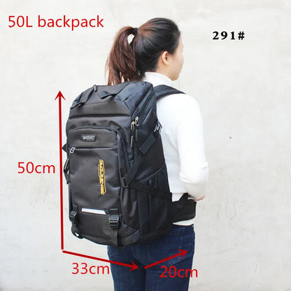 50L/80L Outdoor Hiking Backpack – Large-Capacity Travel Rucksack for Men & Women, Camping, Climbing, Trekking & Sports Adventure Bag