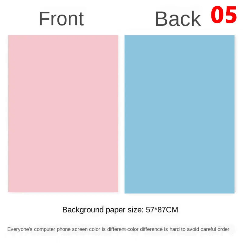 Tablero de fondo fotográfico de doble cara 57 × 87 cm – Fondo de color liso para fotografía de producto y recién nacido
