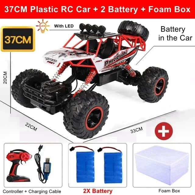 Oike Coche teledirigido 4x4 todoterreno 4WD RC Rock Crawler, coche RC de carreras y drifting todoterreno para niños y adultos