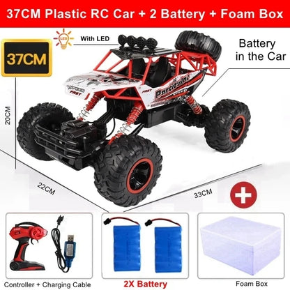 Oike Coche teledirigido 4x4 todoterreno 4WD RC Rock Crawler, coche RC de carreras y drifting todoterreno para niños y adultos