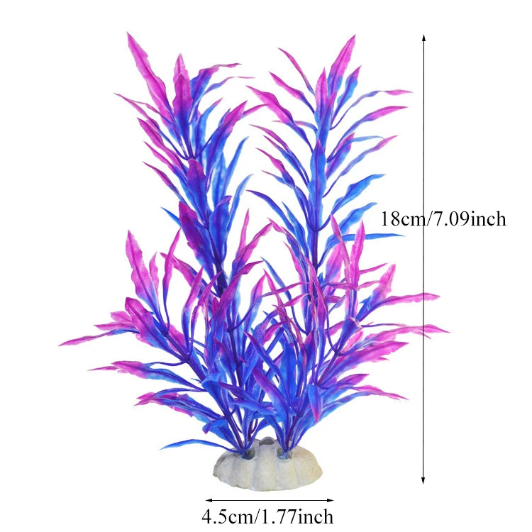 Artificial Aquarium Plants – Plastic Aquatic Underwater Plants for Fish Tank Decoration, Aquascaping & Aquarium Accessories
