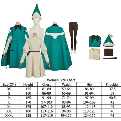 Coco Cosplay Witch Costume – Anime 2025 Atelier Outfit for Adult Women (Dress, Cloak, Belt & Hat Set, Halloween/Carnival Party Suit)