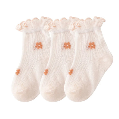 3 paires de chaussettes nouveau-né douces et respirantes en coton fin pour bébés