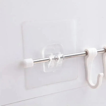 Adhesive Wall Shelf Hook Rack – Waterproof Strong Stick-On Storage Organizer for Bathroom & Kitchen