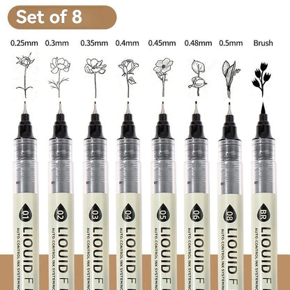 Set de marqueurs Manga – Stylos à croquis à pointe fine 5/8 pièces pour le dessin, l'illustration, la calligraphie et les fournitures scolaires