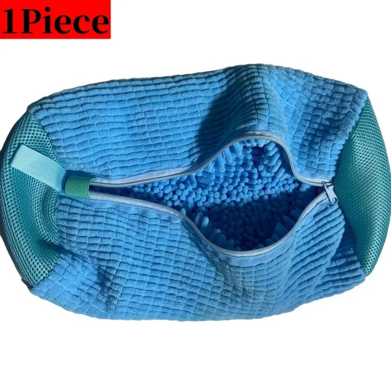 Shoe Washing Machine Bag with Cleaning Brush Set - Durable Reusable Laundry Bag for Sneakers, Running Shoes & Delicates (1, 2 or 4 Pack)