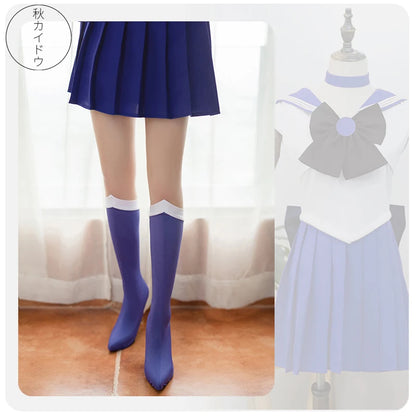 Tsukino Usagi Cosplay Costume Set – Outfit Props with Stocking Socks (Anime Character Dress-Up for Christmas, Halloween, Carnival & Party Events)