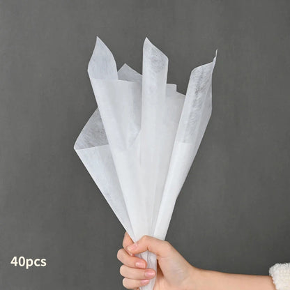 40 hojas de papel de envolver flores no tejido impermeable para ramos, arreglos florales y empaques de regalo