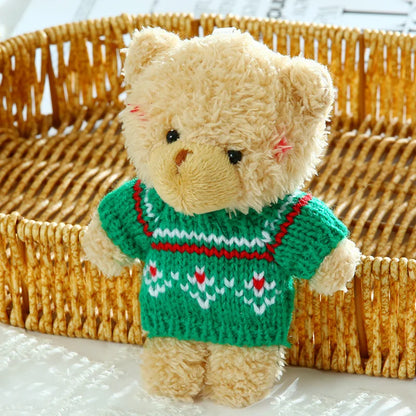 Cute Bear Plush Keychain with Sweater – Mini Stuffed Teddy Bear Pendant for Girls, Backpacks, Bags & Kids’ Gifts