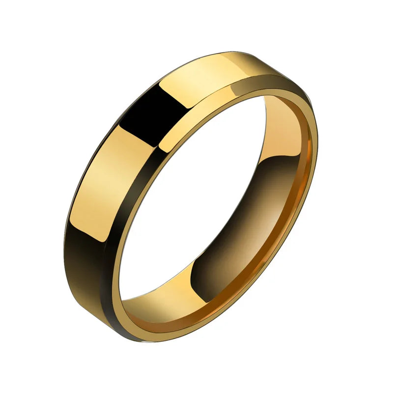 Stainless Steel Wedding Band Ring – 2mm, 4mm, 6mm & 8mm High Polished Smooth Ring for Men & Women | Minimalist Jewelry