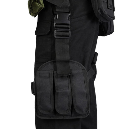 Resident Evil Leon S. Kennedy Inspired Cosplay Costume – Tactical Utility Belt Set with Bags, Holster & Officer Outfit Accessories for Carnival & Halloween