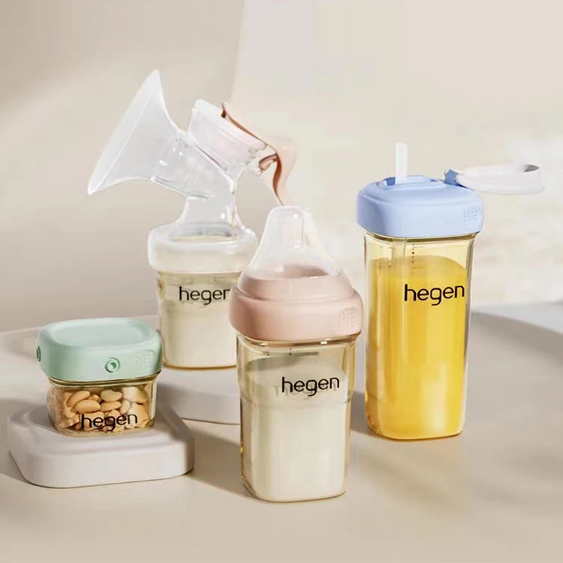 Hegen Original PPSU Baby Bottle Gift Set with Storage Lid, Pacifier & Water Bottle