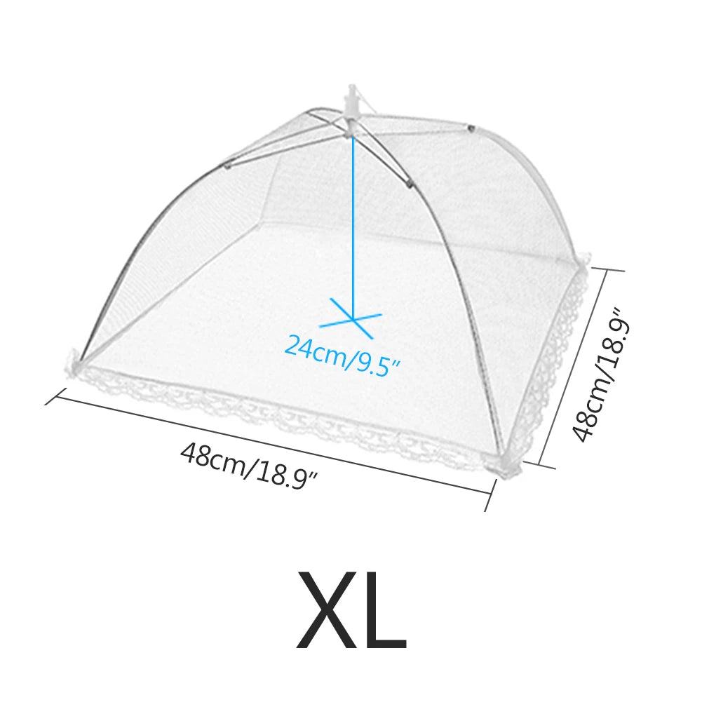Foldable Mesh Food Cover – Anti-Fly & Mosquito Food Tent Dome for Kitchen, Picnic & Outdoor Dining, Reusable Dish Protector