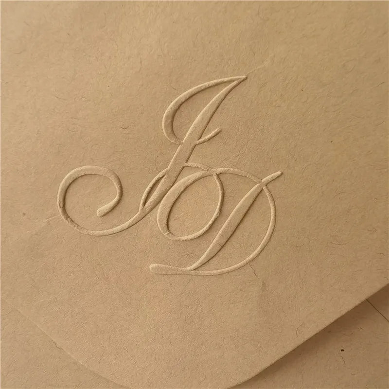 Custom Initials Embosser Stamp – Personalized Book & Wedding Embossing Seal for Address, Library & Gift Branding | Custom Paper Decor Accessory