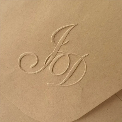 Custom Initials Embosser Stamp – Personalized Book & Wedding Embossing Seal for Address, Library & Gift Branding | Custom Paper Decor Accessory