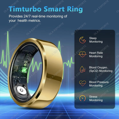 R11C 2026 Smart Ring – Blood Pressure, Heart Rate & Sleep Monitoring, IP68 & 5ATM Waterproof Multi-Sport Ring for Men & Women