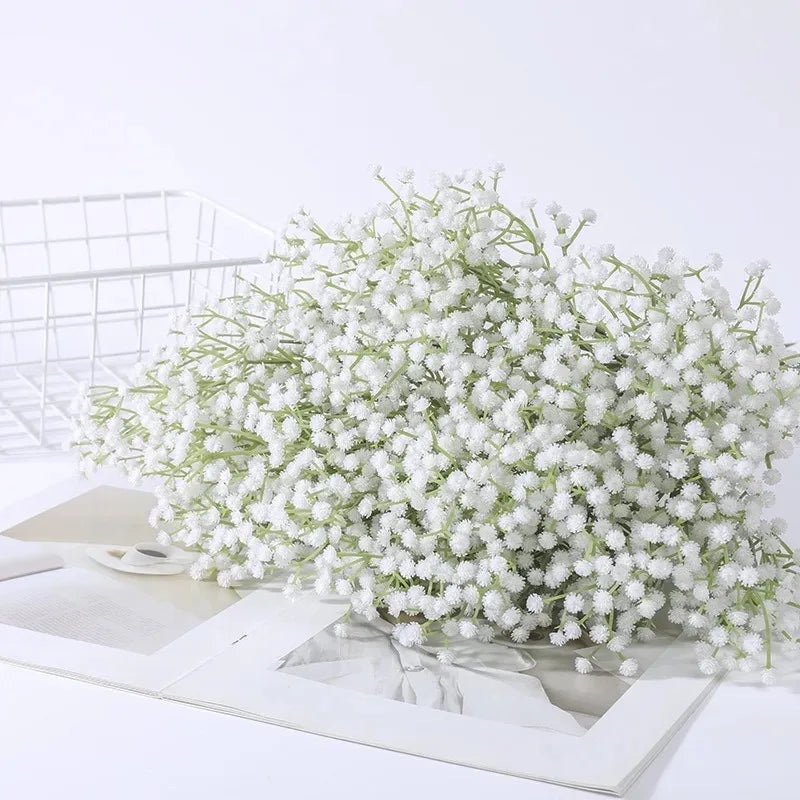 1 Fleur Artificielle Haleine de Bébé de 63 cm – Gypsophile Artificiel Réaliste pour Bouquets DIY, Mariages, Fêtes et Décoration Intérieure