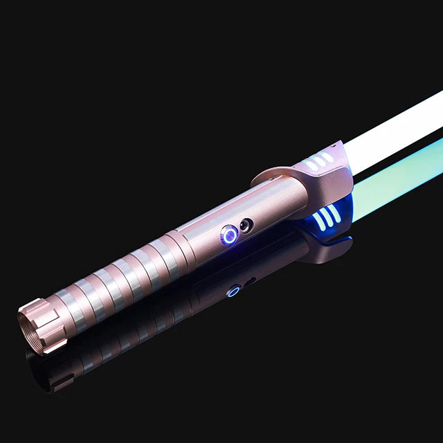 RGB Metal Lightsaber – Dueling Smooth Swing Laser Sword, 16 Color Changing & 16 Sound Effects, FOC Rave Flashing Toy Saber