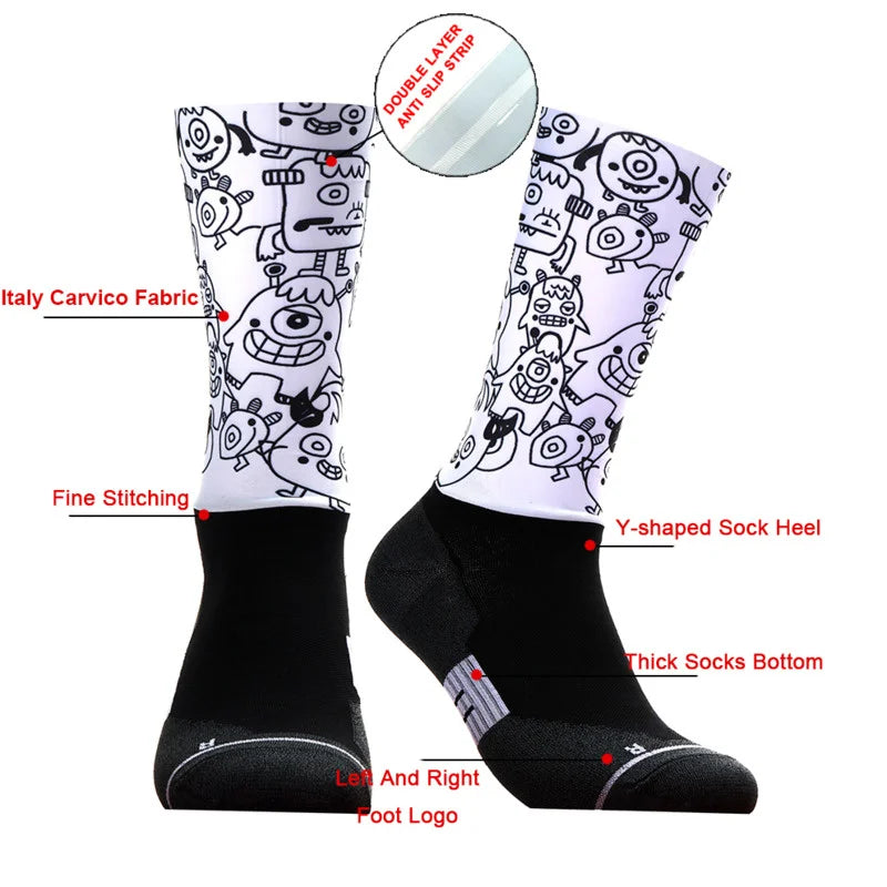 Professional Team Cycling Socks for Men & Women – Breathable MTB & Road Bike Racing Sports Socks