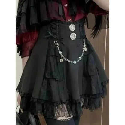 Blusa de mujer de encaje de manga corta estilo lolita japonés 2026, dulce, linda, ajustada, informal, a la moda, para uso diario
