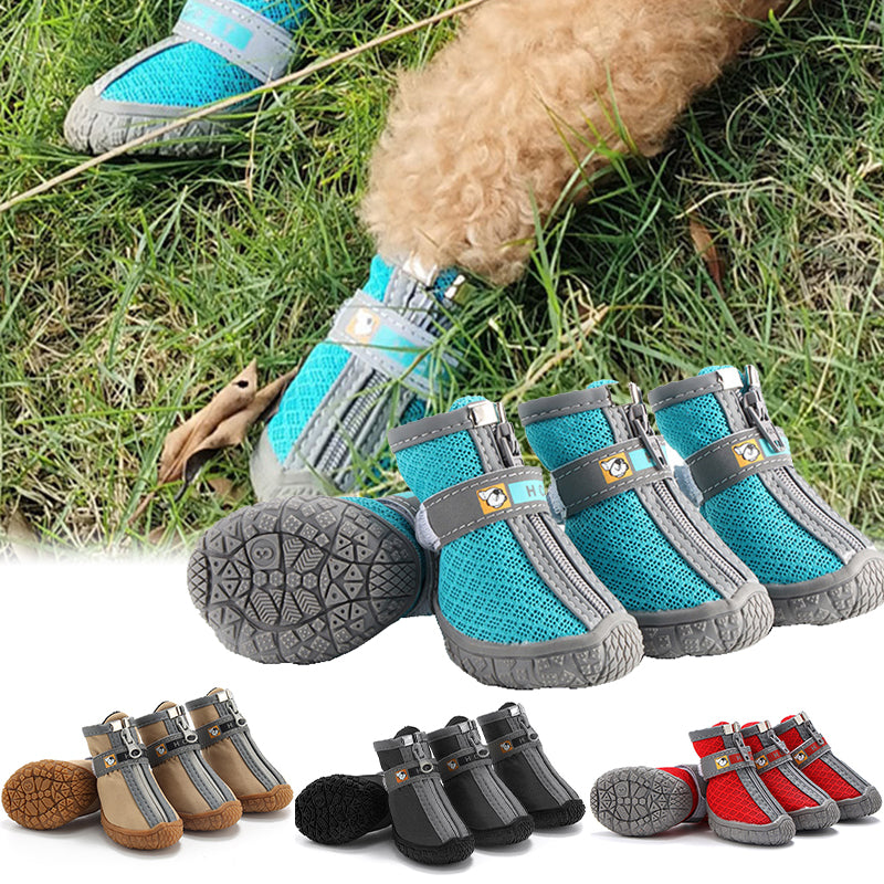 Bottes pour chien à semelles antidérapantes – Chaussures de protection des pattes chaudes et respirantes pour la marche et la randonnée en extérieur